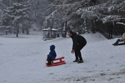 They had a blast sledding on their holiday