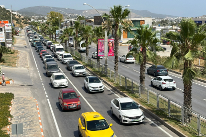 Bodrum'da bayram tatili başlamadan trafik başladı