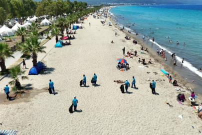 Kuşadası'nda Kurban Bayramı tatilinin ilk 5 gününde 1645 ton çöp toplandı