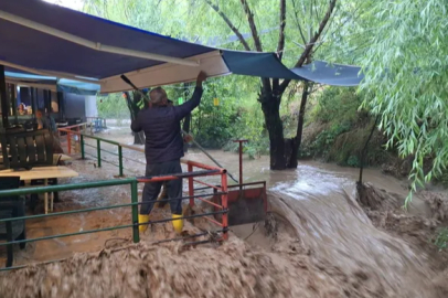 The tourism town of Çağlayan in Erzincan was hit by a flood