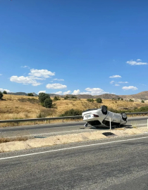 Batman’da ters dönen otomobilde: 3 yaralı