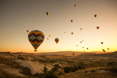 Kapadokya’da balon şov!