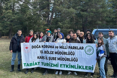 Kars'ta Doğa Yürüyüşü ve Yaban Hayatı Gözlemi Etkinliği Düzenlendi