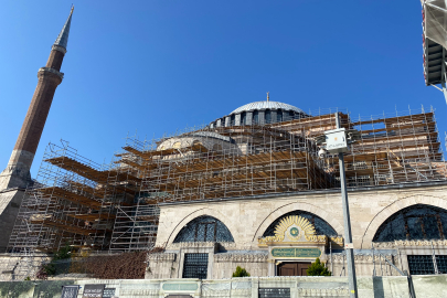 Ayasofya’da Tarihi Restorasyon Çalışması Devam Ediyor